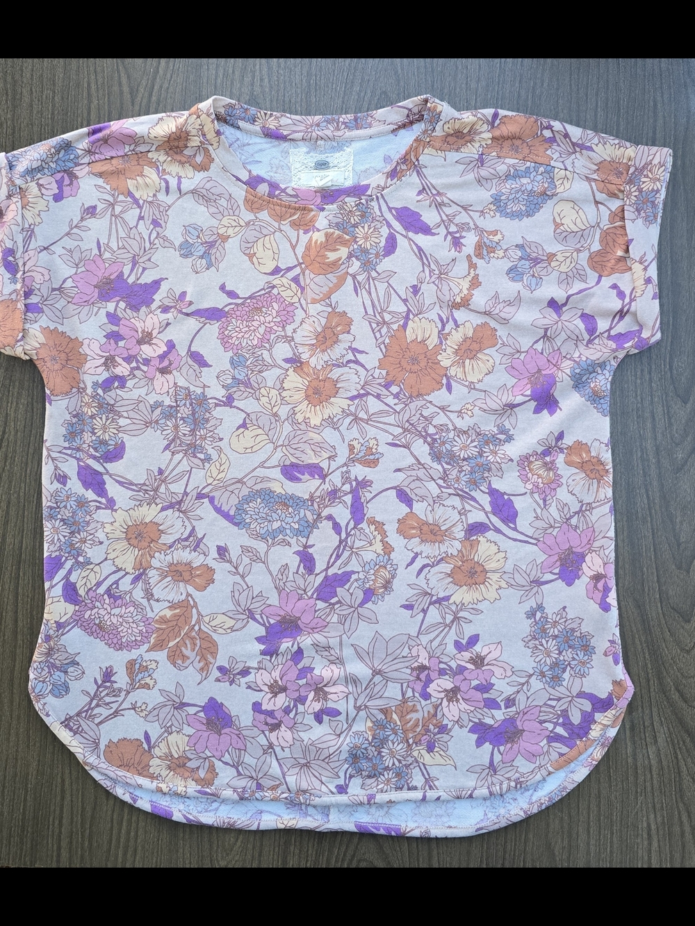 Cupio Women's Floral Wildflower Short Sleeve Top XL